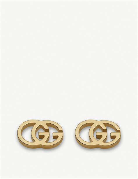 gucci gold earrings studs|Gucci gold jewellery earrings.